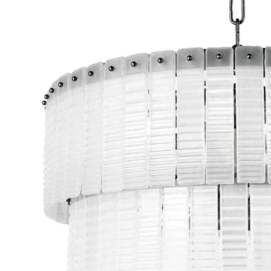 Lampada Sospesa Moderna in Vetro Artigianale Lusso Made in Italy - Valadier Viadurini