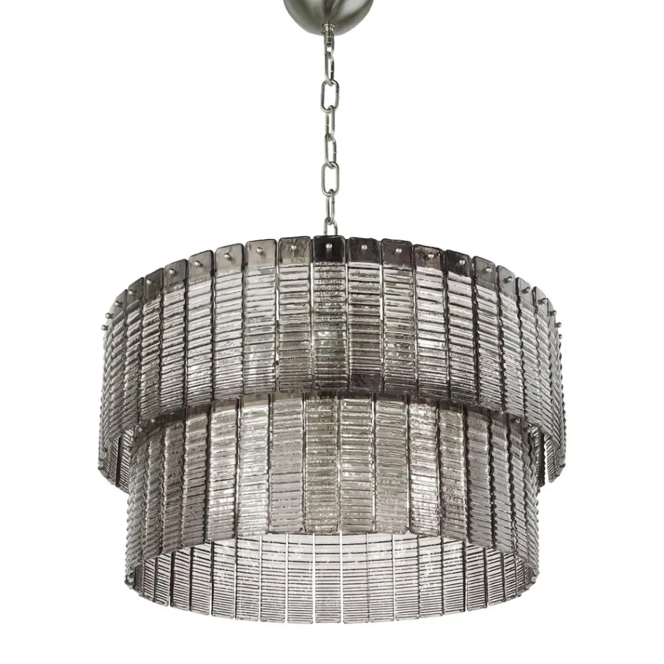 Lampada Sospesa Moderna in Vetro Artigianale Lusso Made in Italy - Valadier Viadurini