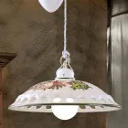 Lampada Sospesa Saliscendi Ceramica Fatta a Mano con Passanastri - Napoli Viadurini