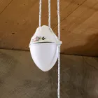 Lampada Sospesa Saliscendi Ceramica Fatta a Mano con Passanastri - Napoli Viadurini