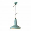 Lampada stile retrò a sospensione artigianale Ferroluce 