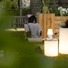 Lampada Tavolino da Esterno o Interno Design a Led, Solare o E27 - Tamburostar Viadurini