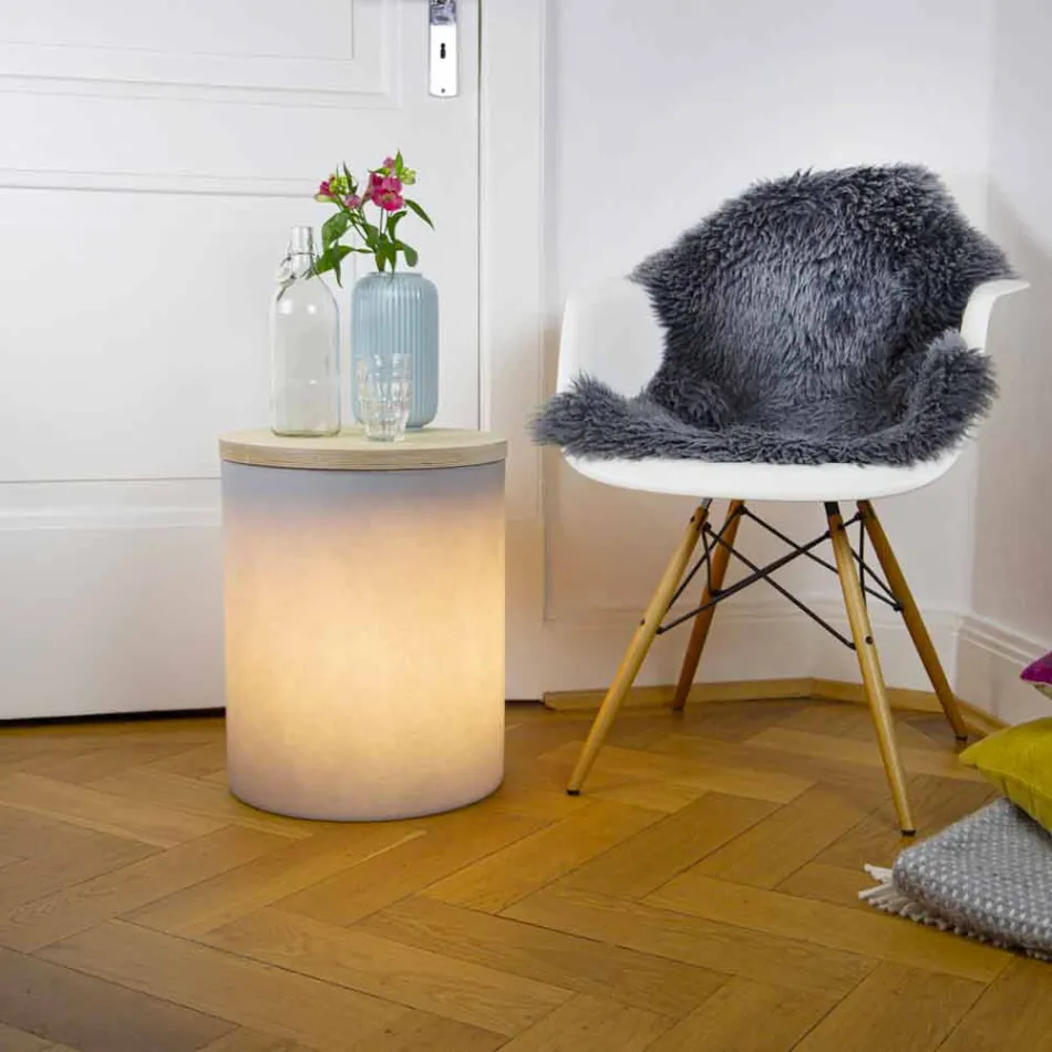 Lampada Tavolino da Esterno o Interno Design a Led, Solare o E27 - Tamburostar Viadurini