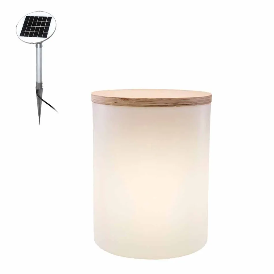 Lampada Tavolino da Esterno o Interno Design a Led, Solare o E27 - Tamburostar Viadurini