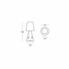Lampada tavolo Slide Lady of Love di design luminosa made in Italy Viadurini