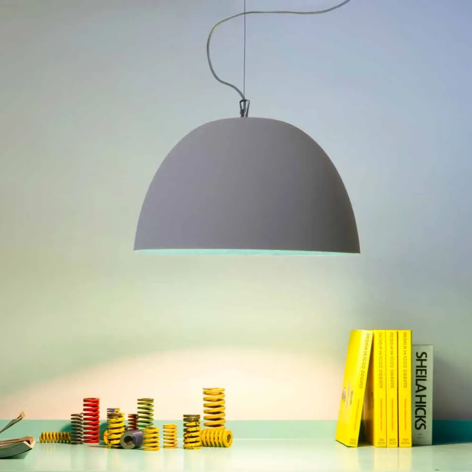 Lampada verniciata a sospensione In-es.artdesign H2o Cemento moderna Viadurini