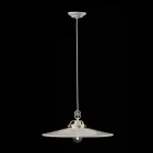 Lampada vintage a sospensione in ceramica lucida e viti dorate Betty Viadurini