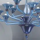 Lampadario 12 Luci Artigianale in Vetro Veneziano Made in Italy - Ismail Viadurini