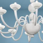 Lampadario 12 Luci in Vetro di Venezia e Metallo Made in Italy - Foscarino Viadurini