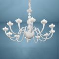 Lampadario 12 Luci in Vetro di Venezia e Metallo Made in Italy - Foscarino