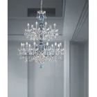 Lampadario 18 Luci in Vetro Veneziano e Metallo Stile Classico - Fiorentino Viadurini
