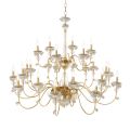 Lampadario 24 Luci Classico in Porcellana e Vetro Soffiato Lusso - Eteria