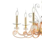 Lampadario 24 Luci in Vetro Soffiato e Cristallo di Lusso Classico - Cassea Viadurini
