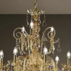 Lampadario 27 Luci in Vetro Veneziano Fatto a Mano in Italia - Fiorentino Viadurini