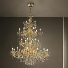 Lampadario 27 Luci in Vetro Veneziano Fatto a Mano in Italia - Fiorentino Viadurini