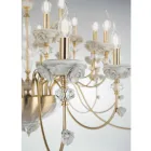 Lampadario 30 Luci Classico in Porcellana e Vetro Soffiato Lusso - Eteria Viadurini