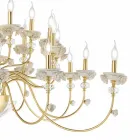Lampadario 30 Luci Classico in Porcellana e Vetro Soffiato Lusso - Eteria Viadurini