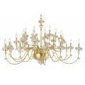Lampadario 30 Luci Classico in Porcellana e Vetro Soffiato Lusso - Eteria