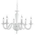 Lampadario 6 Luci Classico in Vetro Italiano Fatto a Mano - Rapallo