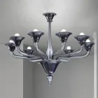 Lampadario 8 Luci Artigianale in Vetro Veneziano Made in Italy - Ismail Viadurini
