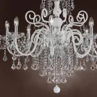 Lampadario 8 Luci in Vetro Veneziano Made in Italy Classico - Fiorentino Viadurini