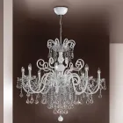 Lampadario 8 Luci in Vetro Veneziano Made in Italy Classico - Fiorentino Viadurini