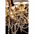 Lampadario a 16 Luci Fatto a Mano in Vetro di Venezia, Made in Italy - Milagros Viadurini