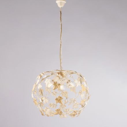Lampadario a 3 luci in metallo e cristallo per arredare il soggiorno – Orchidea Viadurini