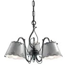 Lampadario a 3 o 5 Luci in Ceramica Effetto Ricamo Dipinta a Mano - Ravenna Viadurini