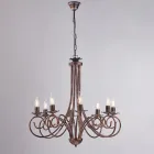 Lampadario a 5 luci in metallo e vetro per una luce equilibrata e diffusa – Laguna Viadurini