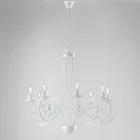 Lampadario a 5 luci in metallo e vetro per una luce equilibrata e diffusa – Laguna Viadurini