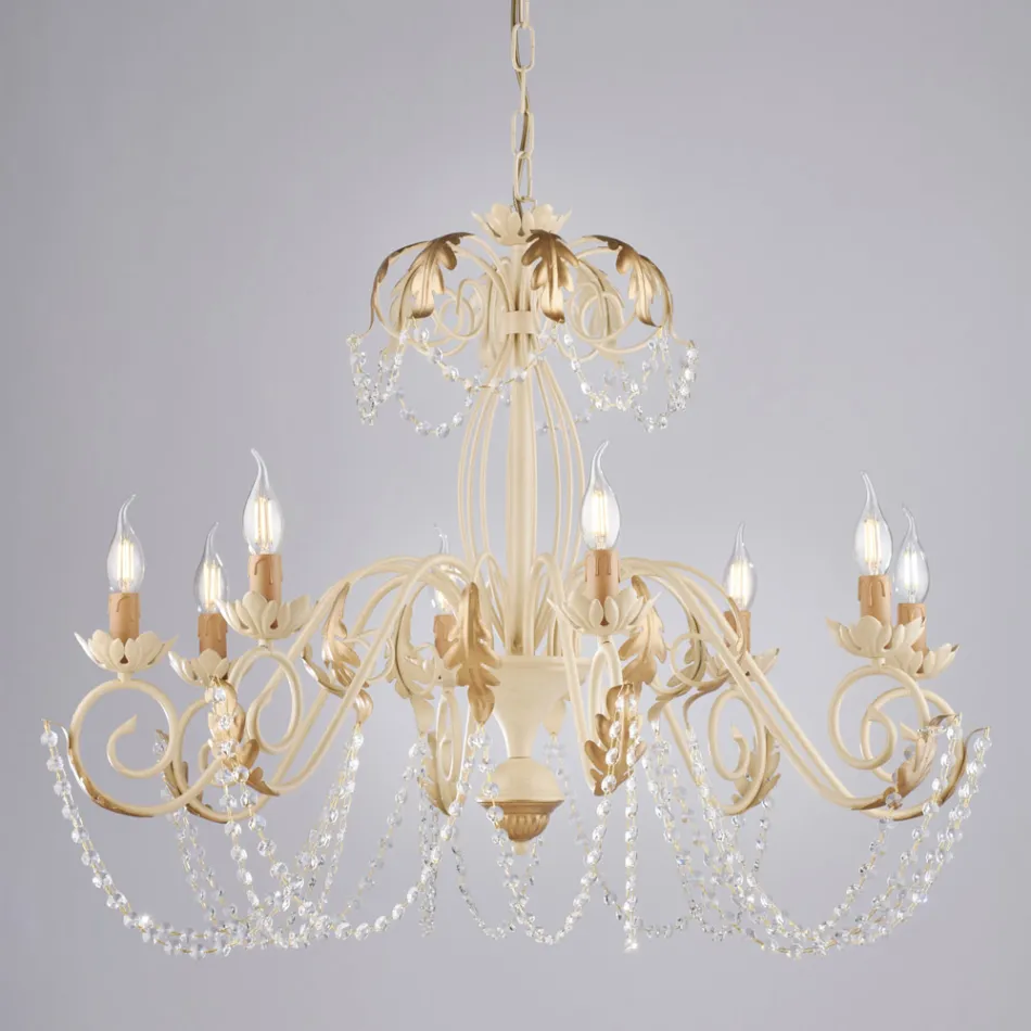 Lampadario a 5 luci stile shabby per creare atmosfere romantiche – Perla Viadurini