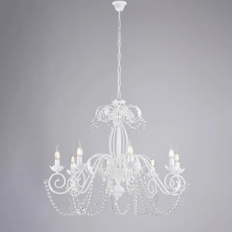 Lampadario a 5 luci stile shabby per creare atmosfere romantiche – Perla Viadurini