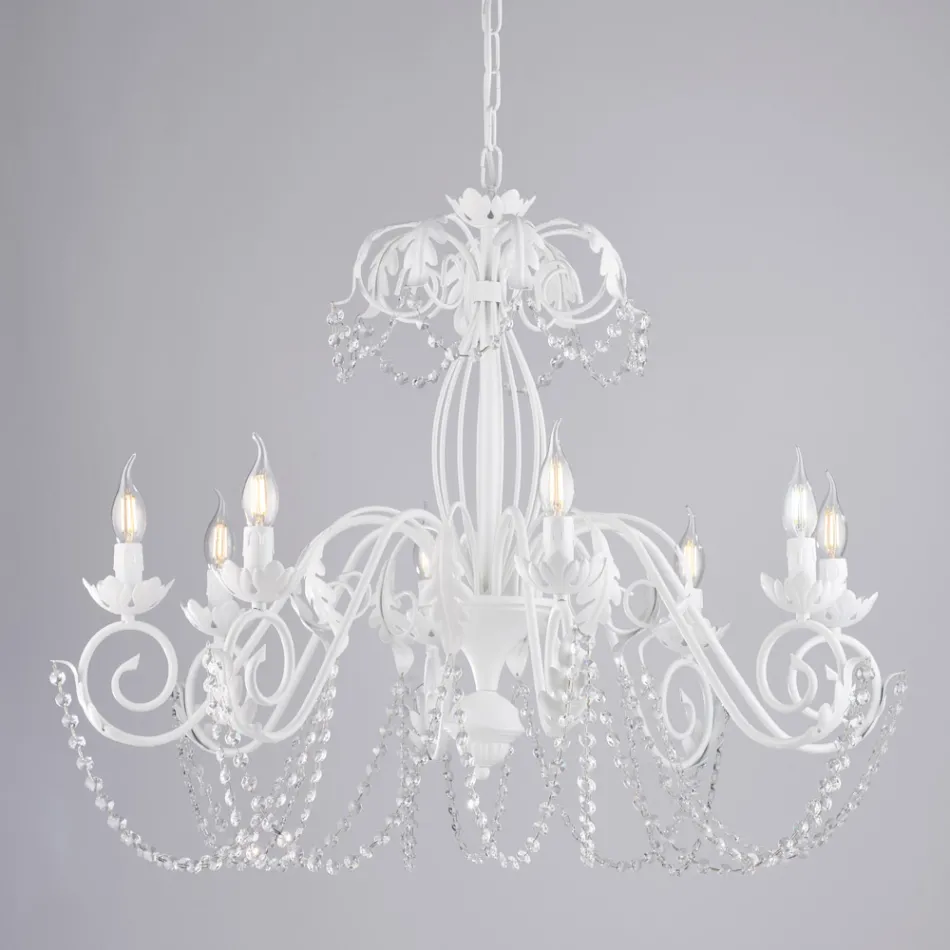 Lampadario a 5 luci stile shabby per creare atmosfere romantiche – Perla Viadurini