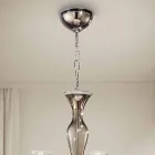Lampadario a 8 Luci Artigianale in Vetro Veneziano Fumè Made in Italy - Vittoria Viadurini