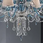 Lampadario a 8 Luci in Vetro Veneziano Lavorato a Mano, Made in Italy - Milagros Viadurini