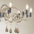 Lampadario a 9 Luci Artigianale in Vetro di Venezia Made in Italy - Bernadette Viadurini