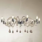 Lampadario a 9 Luci Artigianale in Vetro di Venezia Made in Italy - Bernadette Viadurini