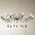 Lampadario a 9 Luci Artigianale in Vetro di Venezia Made in Italy - Bernadette