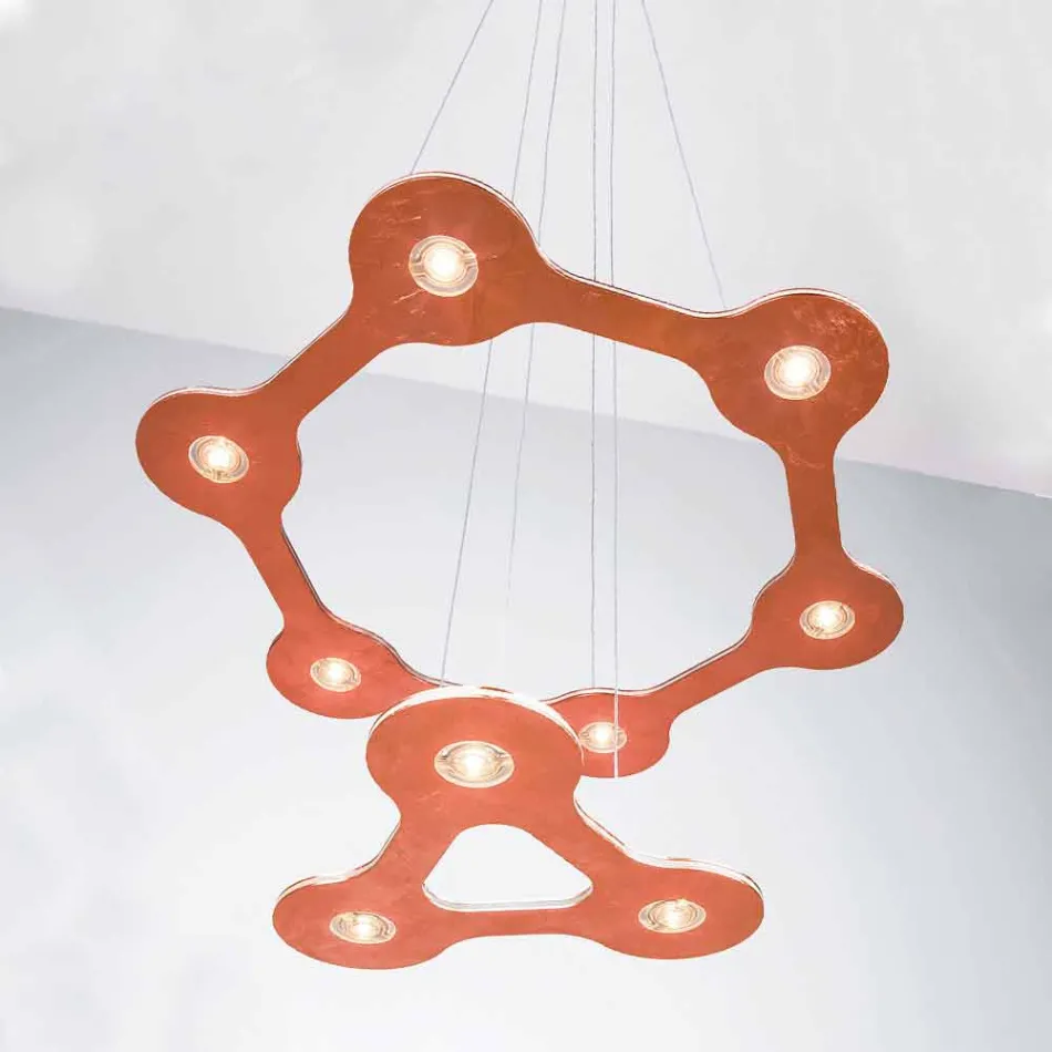 Lampadario a 9 Luci in Alluminio Verniciato Made in Italy Pregiato - Flash Viadurini
