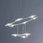 Lampadario a 9 Luci in Alluminio Verniciato Made in Italy Pregiato - Flash Viadurini