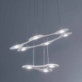 Lampadario LED a 9 Luci in Alluminio Verniciato Made in Italy Pregiato - Flash