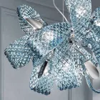 Lampadario a 9 Luci in Vetro Veneziano, Fatto a Mano in Italia - Diamonique Viadurini