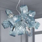 Lampadario a 9 Luci in Vetro Veneziano, Fatto a Mano in Italia - Diamonique Viadurini