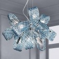 Lampadario in Vetro Veneziano a 9 Luci, Fatto a Mano in Italia - Diamonique