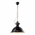 Lampadario a campana vintage in ceramica e metallo Angela Ferroluce
