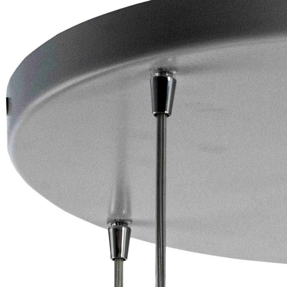 Lampadario a Cinque Cupole Sospeso in Vetro Veneziano Made in Italy - Lucilla Viadurini