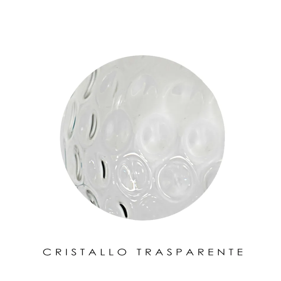 Lampadario a Cinque Cupole Sospeso in Vetro Veneziano Made in Italy - Lucilla Viadurini