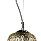 Lampadario a Due o Tre Lumi in Vetro Soffiato a Mano Made in Italy - Sibilla Viadurini