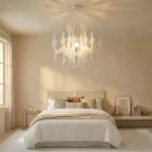Lampadario a Sospensione Bianco Satinato in Plexiglass Made in Italy - Luca Viadurini